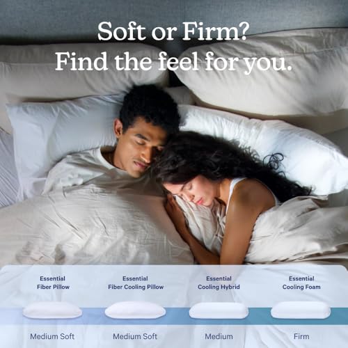 Casper Essential Pillow - Standard Down-Alternative Bed Pillow, Medium Support