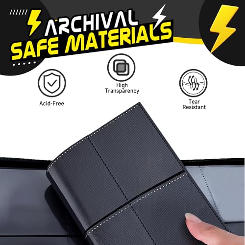400 Pocket Trading Card Binder with Removable Sleeves - Black