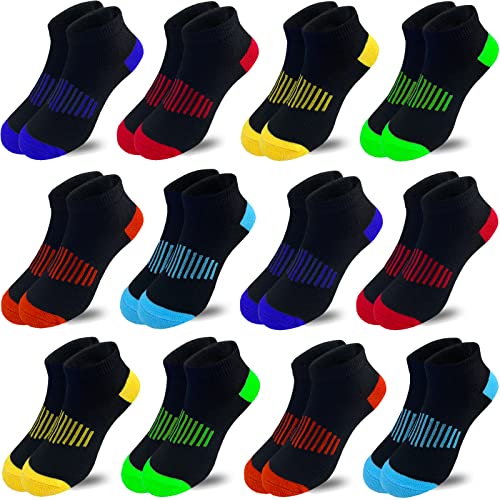 Boy Socks 12 Pairs Black Ankle Socks for 7-10 Years | Tsmollyu