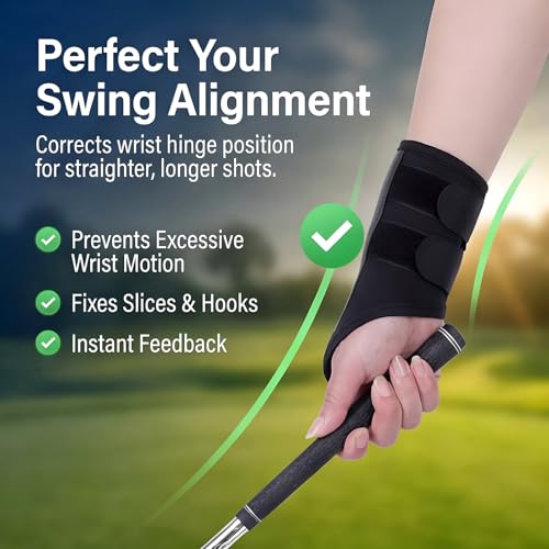 Golf Wrist Trainer Aid for Left/Right Hand - Black