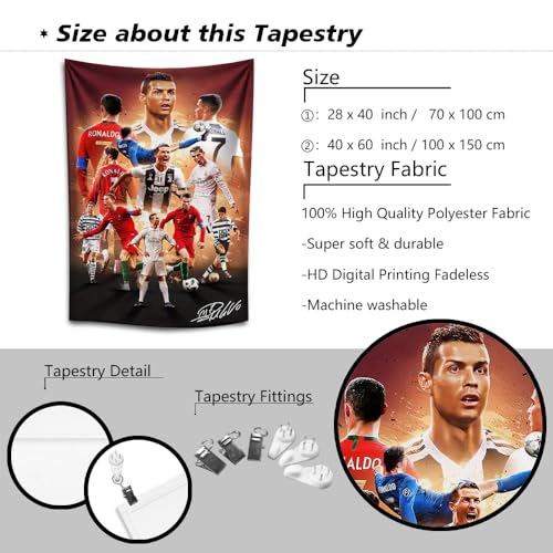 Cristiano Ronaldo Signed Wall Tapestry Poster - 39" x 59"