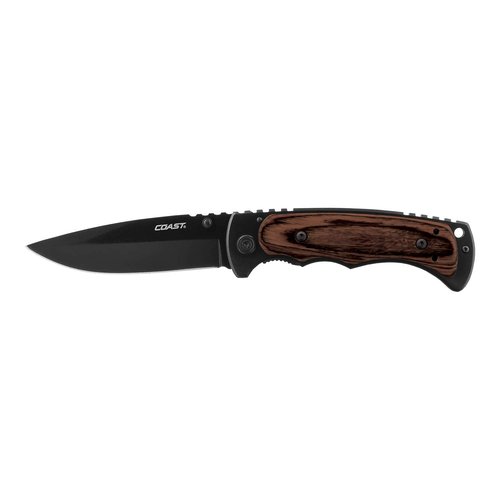 COAST® FX411 Frame Lock Folding Knife 4-Inch Blade, Wood,Stainless Steel