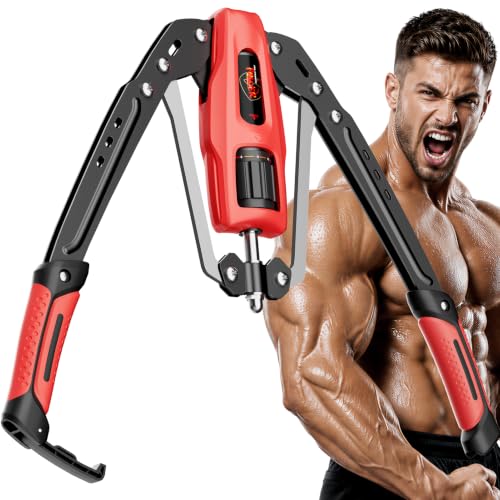 Adjustable Hydraulic Twister Arm Trainer - 22-440lbs Resistance - Black & Red