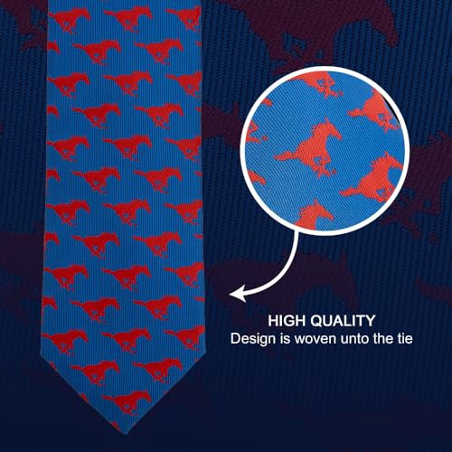 Men's SMU Mustangs Necktie - Officially Licensed Southern Methodist University Tie