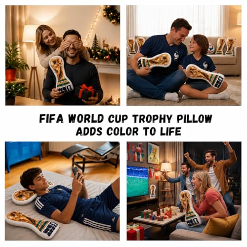 FIFA 2026 World Cup Trophy Plush Pillow - 14.5 Inch