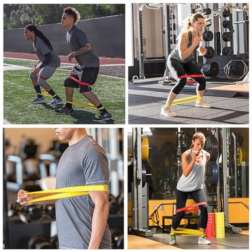 Resistance Loop Exercise Bands Set - 5 Levels for Strength Training & Yoga - 5pcs