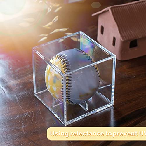 2 Pack Baseball Display Case - UV Protected Acrylic Holder