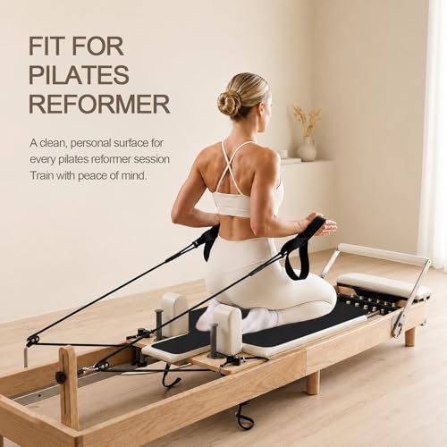 Pilates Reformer Mat - Non-Slip Cover for Home Gym - Black
