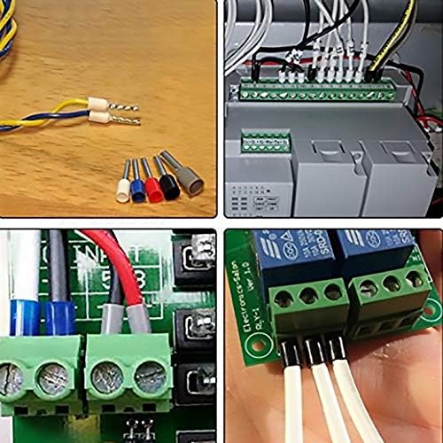 XHF 1700 PCS Ferrule Crimping Tool Kit with Hexagonal Ferrule Crimper Insulated Wire End Ferrules Terminals