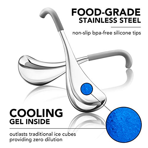 Final Touch Stainless Steel Beverage Chilling Wands Set of 2 with Case - Keeps Drinks Cold