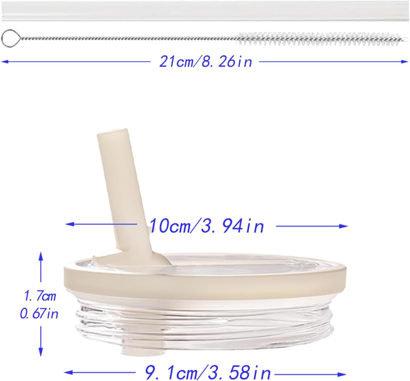 Stanley Leak Proof Lid - Flip Straw Accessory for Stanley Quencher H2.0 40 oz Tumbler - BPA Free, Peach Color | 2 Pack