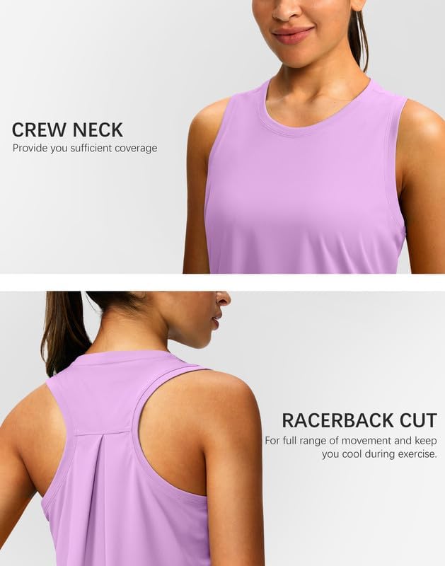 Skiennix Women's Workout Tops - Racerback Athletic Tank for Yoga & Running | Sleeveless Loose Fit