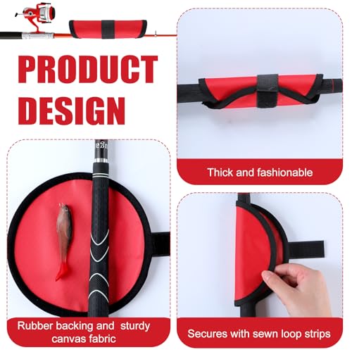6 Pack Fishing Lure Covers - 6 Inch Red Bait Gloves