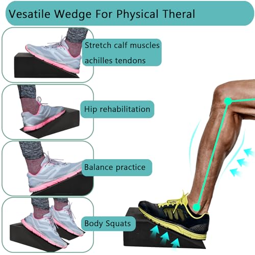 Yesland 2-Pack Yoga Squat Wedge Blocks | Lightweight Slant Boards for Heel Elevated Squats
