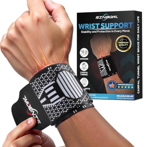 Compression Wrist Brace Support Wrap - Medium Size