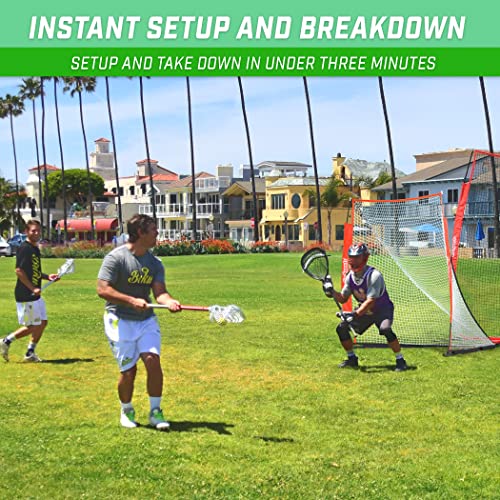Portable 6x6 Lacrosse Goal - Bow Style Frame for Easy Setup