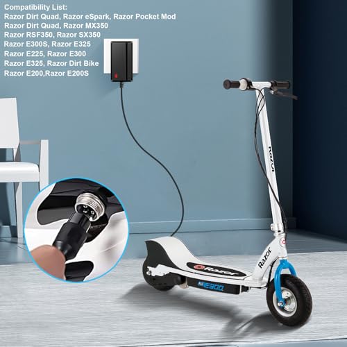 24V Charger for Razor Electric Scooters and Dirt Bikes
