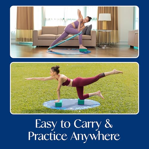 High-Density EVA Foam Yoga Blocks 2 Pack - Non-Slip Green