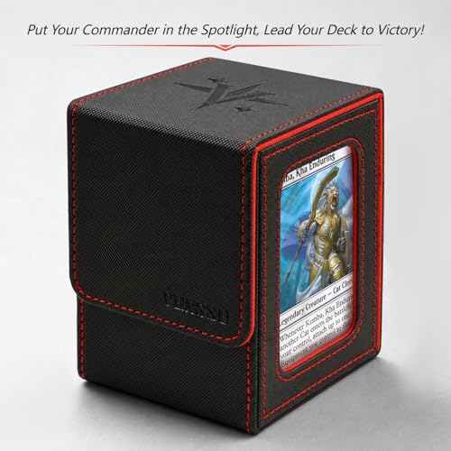 Card Deck Box for 100 Double Sleeved Cards - MTG & TCG Storage with Dividers