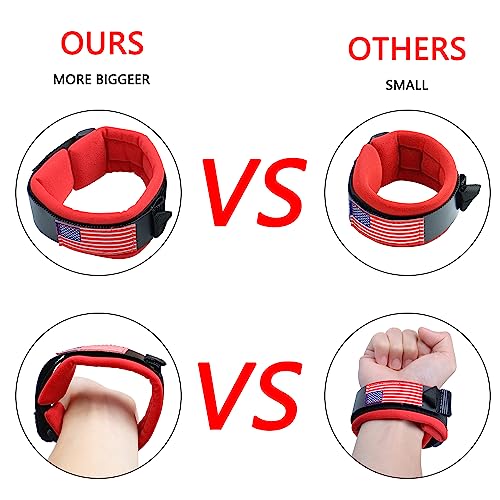 Adjustable Universal Jet Ski Floating Wrist Strap - Red With Flag