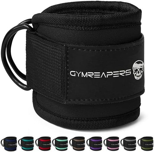 Gymreapers Ankle Straps - Adjustable Neoprene Leg Straps for Cable Machine Kickbacks & Glute Workouts