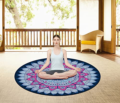 LERYG Oversized 140cm Pilates Yoga Mat with Suede Non-Slip Rubber Surface