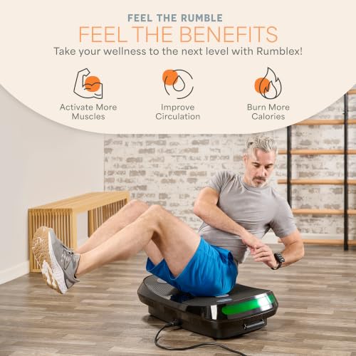 4D Curved Vibration Plate Exercise Machine - Black