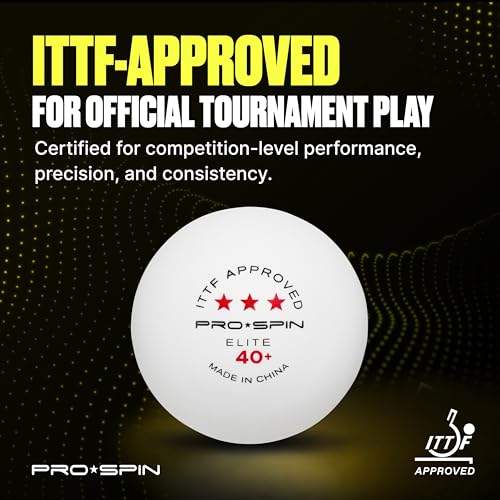 3-Star Table Tennis Balls - ITTF Approved 40+ ABS Ping Pong Balls (Pack of 3)