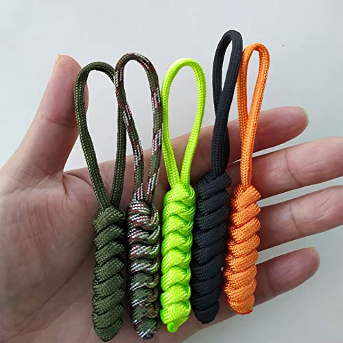 Paracord Zipper Pulls 4" – 10 Pack Hand-Woven Lanyards for Zippers, Knives, Backpacks