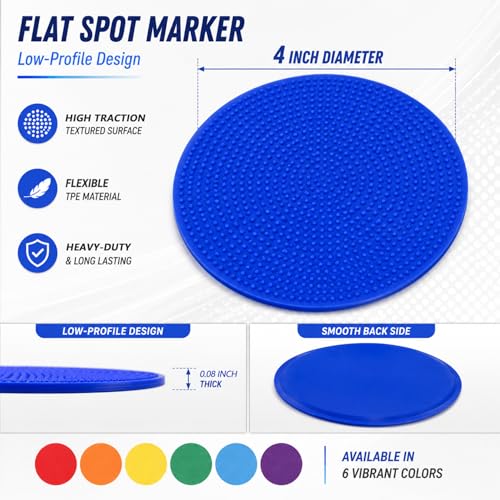 12 Pcs Agility Floor Dots - Versatile Sport Markers for Training