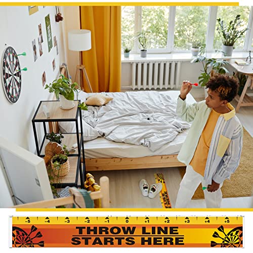 Dart Board Throw Line Floor Sticker Set - 2 PVC Markers