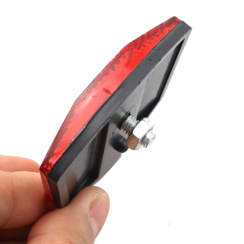 PZRT Handlebar Mount Bicycle Reflector Reflective Front Rear Warning Light Red Plastic Bike Accessories