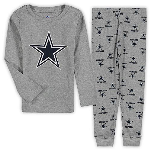 Dallas Cowboys Long Sleeve T-Shirt & Pants Sleep Set - Gray