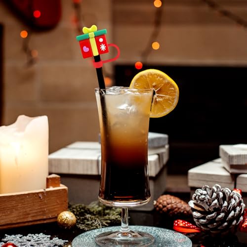 Christmas Silicone Straw Topper Set for 30/40oz Tumblers - Style 4