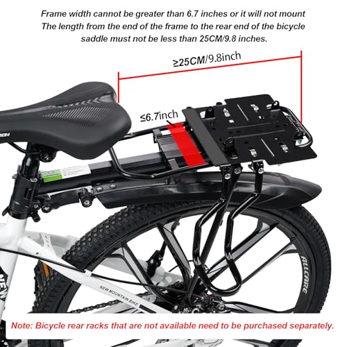 Rear Child Bike Seat - Adjustable Backrest for Ages 1-3