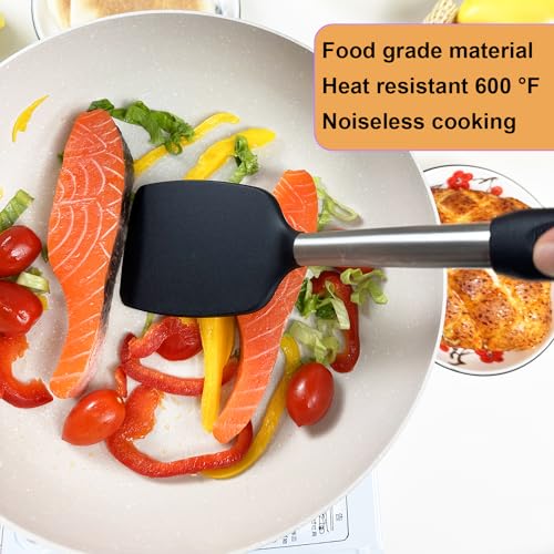 KLAQQED Spatula Set Silicone Heat Resistant for Nonstick Cookware