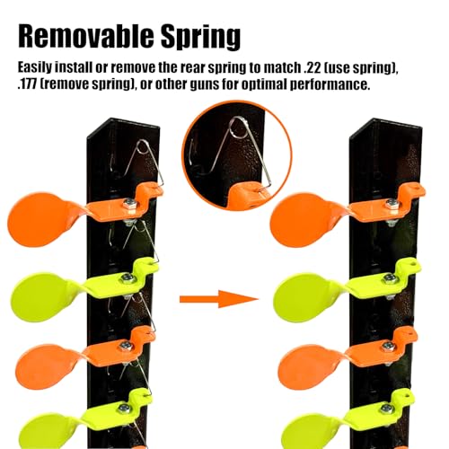 Dueling Tree Airsoft BB Gun Shooting Target - Metal, 6 Paddles