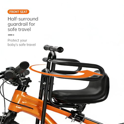 Adjustable Front-Mounted Bike Child Seat for Toddlers 2-5 Years