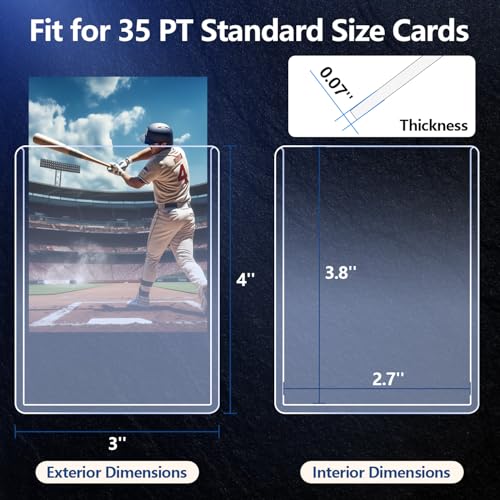 32ct Hard Plastic Card Sleeves - 3" x 4" Rigid Top Loaders for Trading Cards