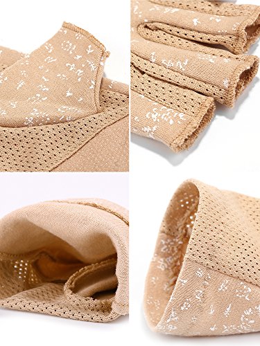 UV Protection Fingerless Gloves for Women - Khaki