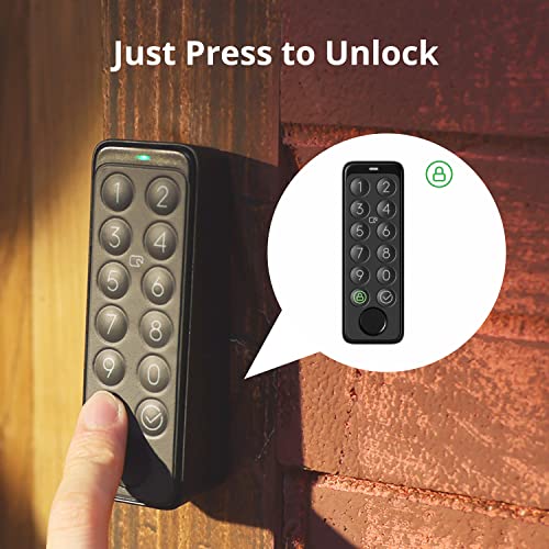 SwitchBot Smart Keypad Touch for SwitchBot Lock, Fingerprint Keyless Home Entry, IP65 Waterproof, Supports Virtual Passwords for Home Security(Only Works for SwicthBot)