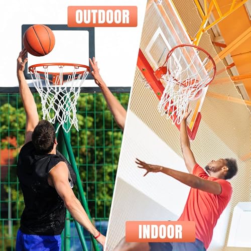 Heavy Duty Basketball Net Replacement - 2 Pcs White, 12 Loops