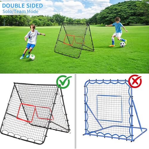 Amazing Tour Matte Black 4×4FT Soccer & Baseball Rebounder Net - Adjustable Angle
