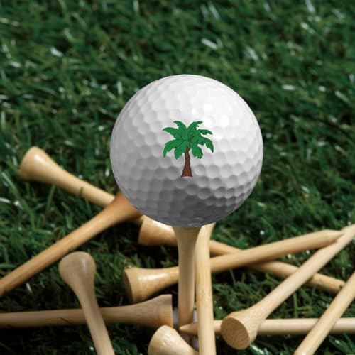 Golf Ball Marking Stickers - Creative Identification Decals - Green Tree