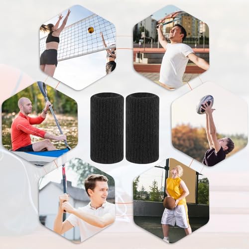 10-Pack Elastic Compression Finger Sleeves - Black Sport Support Braces