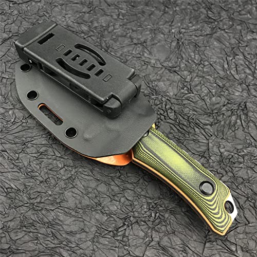 Generies Small Fixed Blade Hunting Knife with Kydex Sheath - Full Tang 8Cr13Mov, G10 Handles