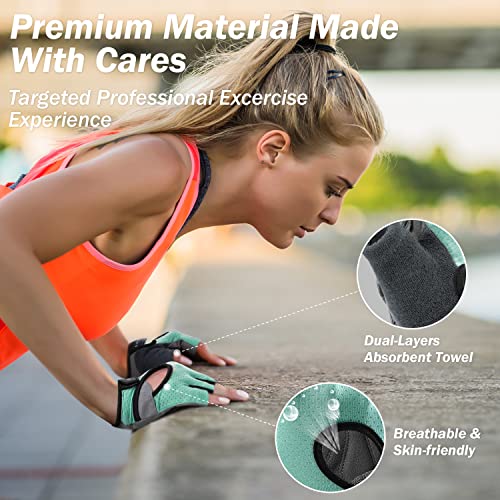 Weight Lifting Gloves - Freedom Workout Gloves, Aqua, X-Large
