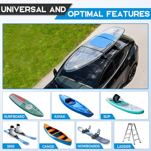 Universal Soft Roof Rack - Complete Luggage Carrier Kit for Kayaks & Surfboards