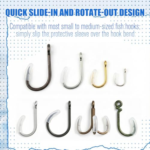 Fishing Hook Covers - Rubber Barb Protector Cap, 100 Pcs, 2.3mm