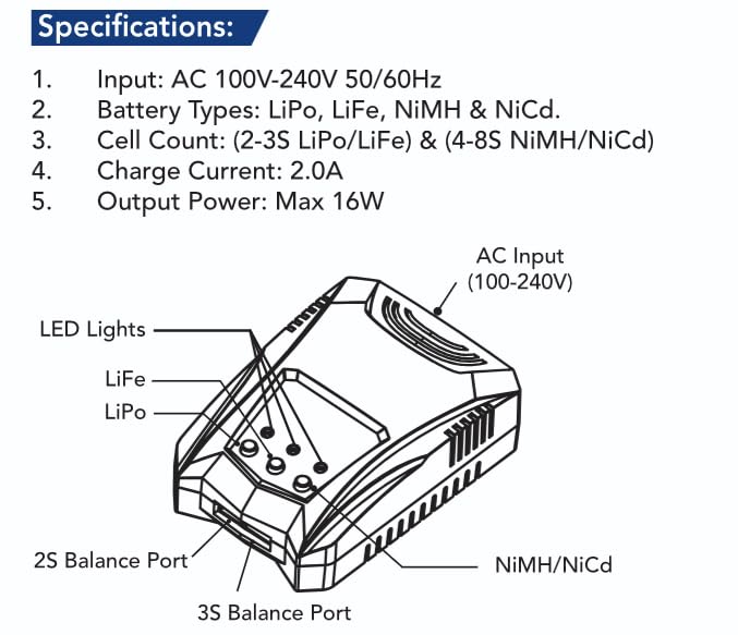 Dual Smart Balancer Charger for LiPo & NiMH Airsoft Batteries